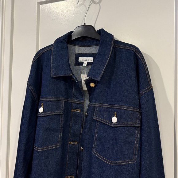 NEW LOFT Womens Denim Jacket XL - Picture 3 of 5